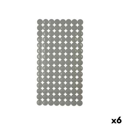 Antislipmat voor in de douche Berilo Grijs PVC 6 x 38 x 6 cm 6 x 36 x 6 cm 68 x 36 x 1 cm (6 Stuks)
