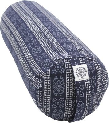 Yoga Bolster Blauw Rond Katoen - Print - 60 x 20 cm