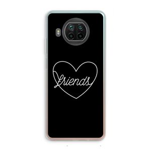 Friends heart black: Xiaomi Mi 10T Lite 5G Transparant Hoesje