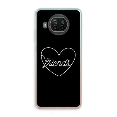 Friends heart black: Xiaomi Mi 10T Lite 5G Transparant Hoesje