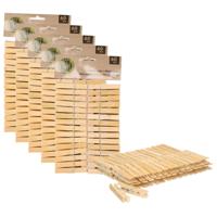 Ultra clean wasknijpers - 300x - bamboe hout - 7 cm - wasspelden knijpers - was ophangen - drogen