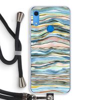 Watercolor Agate: Huawei Y6s Transparant Hoesje met koord