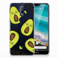 Nokia 7.1 Telefoonhoesje met Naam Avocado Singing - thumbnail