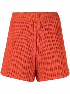 Alanui short en maille épaisse - Orange