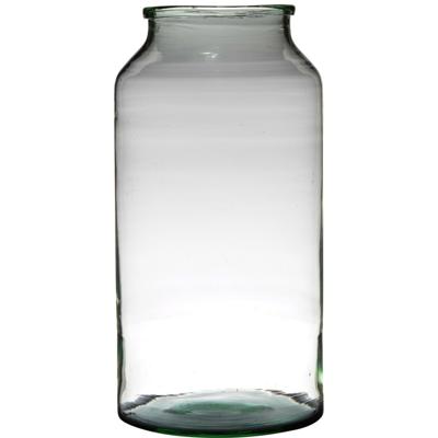Hakbijl Glass Melkbus Bloemenvaas - Transparant - cilinder - gerecycled glas - D22 x H42 cm