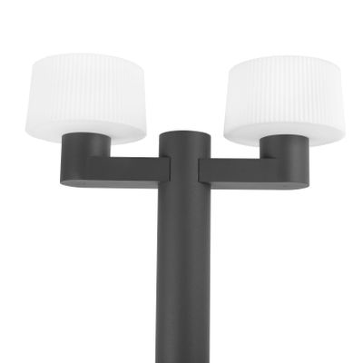 Lantaarnpaal met 2 Muffin lampen aluminium 74435-74429 ESR