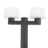 Lantaarnpaal met 2 Muffin lampen aluminium 74435-74429 ESR Lantaarnpaal met 2 Muffin lampen aluminium 74435-74429 ESR