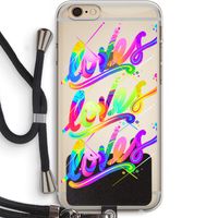 Loves: iPhone 6 PLUS / 6S PLUS Transparant Hoesje met koord