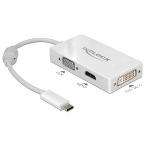 DeLOCK USB-C > VGA / HDMI / DVI adapter 0,13 meter