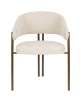 Dutchbone Eetkamerstoel 'Naida' Bouclé, kleur Beige