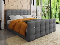 Boxspring KLEOPATRA 160x200 cm donkergrijs