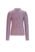 NoNo winter jersey t-shirt meisjes - blauw - Koss - AOP, rib