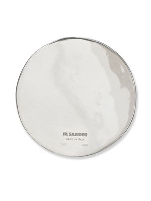 Jil Sander broche polie à logo gravé - Argent
