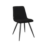 LABEL51 Eetkamerstoel Jep - Zwart - Teddy - Black Frame