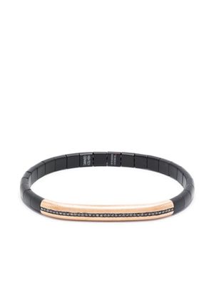 Roberto Demeglio bracelet Manetta pavé de diamants noirs - Rose