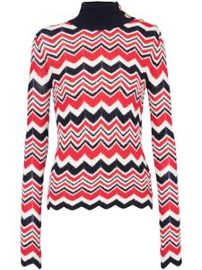 Balmain pull à motif de chevrons - Rose