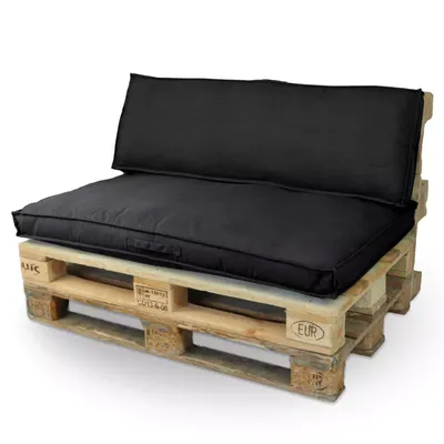 Palletkussenset Luana - zwart