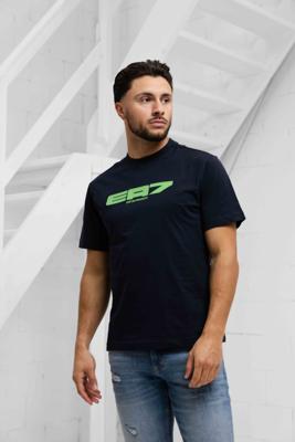 EA7 Emporio Armani 7M000163 T-Shirt Heren Donkerblauw/Groen - Maat S - Kleur: DonkerblauwGroen | Soccerfanshop