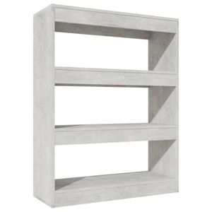 vidaXL Boekenkast/kamerscherm 80x30x103 cm bewerkt hout betongrijs