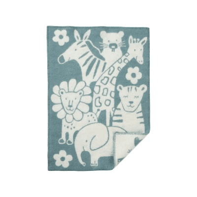 Klippan wiegdeken wol Picnic-Blauw