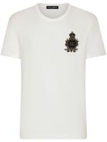 Dolce & Gabbana t-shirt en coton à patch logo - Blanc