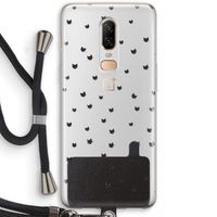 Kleine kattenkopjes: OnePlus 6 Transparant Hoesje met koord