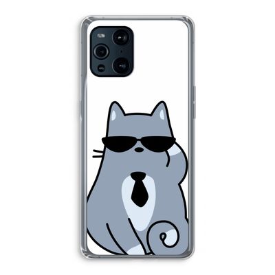 Cool cat: Oppo Find X3 Transparant Hoesje