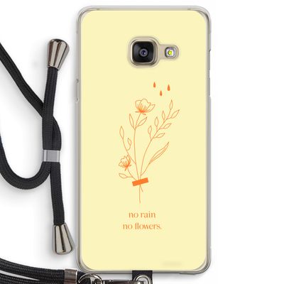 No rain no flowers: Samsung Galaxy A3 (2016) Transparant Hoesje met koord