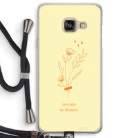 No rain no flowers: Samsung Galaxy A3 (2016) Transparant Hoesje met koord