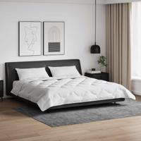 VidaXL Dekbed met kussen 3 pcs wit microfibre