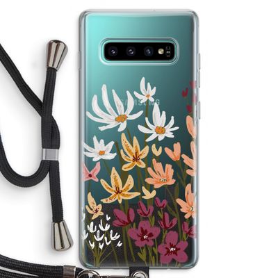 Painted wildflowers: Samsung Galaxy S10 Plus Transparant Hoesje met koord