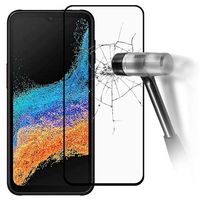 Full Cover Samsung Galaxy Xcover6 Pro Tempered Glass Screenprotector - 9H - Zwart - thumbnail