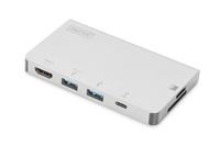 Digitus DA-70867 laptop dock & poortreplicator USB 3.2 Gen 1 (3.1 Gen 1) Type-C Zilver
