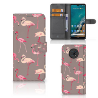 Nokia G50 Telefoonhoesje met Pasjes Flamingo