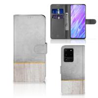 Samsung Galaxy S20 Ultra | Book Style Case | Wood Concrete
