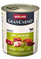 ANIMONDA GranCarno Adult Beef, rabbit and herbs - natvoer voor honden - 800g