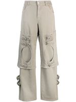 Blumarine buckle-detail boyfriend jeans - Gris - thumbnail