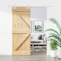 Schuifdeur met beslag 80x210 cm massief grenenhout