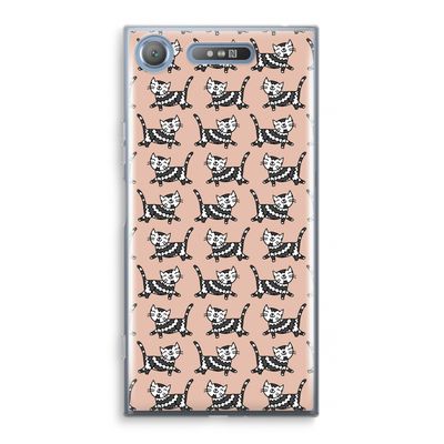 Zwarte poes: Sony Xperia XZ1 Transparant Hoesje