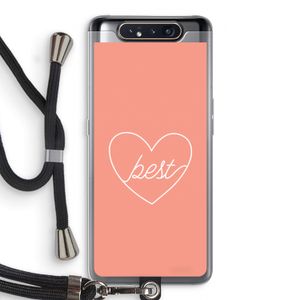 Best heart: Samsung Galaxy A80 Transparant Hoesje met koord