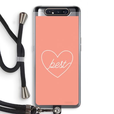 Best heart: Samsung Galaxy A80 Transparant Hoesje met koord