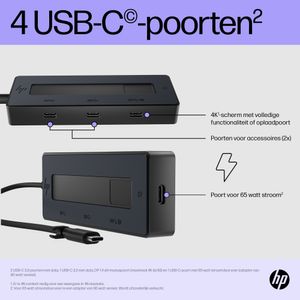 HP Universal USB-C Multiport-Hub USB-C dockingstation / handsfreetelefoon Geschikt voor merk (dockingstation): Universeel USB-C Power Delivery