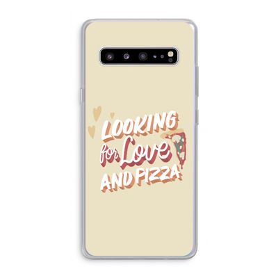 Pizza is the answer: Samsung Galaxy S10 5G Transparant Hoesje