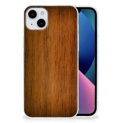 iPhone 15 Plus | Bumper Hoesje | Donker Hout