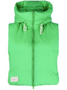 Yves Salomon gilet matelassé à patch logo - Vert