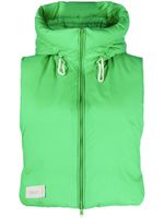 Yves Salomon gilet matelassé à patch logo - Vert - thumbnail