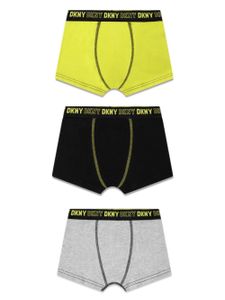 Dkny Kids lot de trois boxers à taille logo - Noir