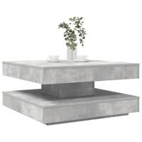 Salontafel 360 graden draaibaar 70x70x34,5 cm betongrijs