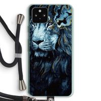 Darkness Lion: Pixel 5a 5G Transparant Hoesje met koord