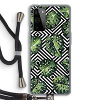 Geometrische jungle: OnePlus 9 Pro Transparant Hoesje met koord